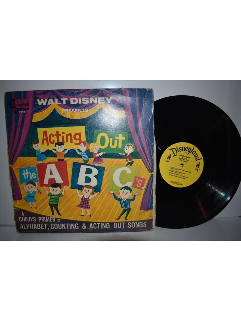 Vintage Vinyl Acting Out The ABC’s 1962 Disneyland LP Children’s Record DQ-1223